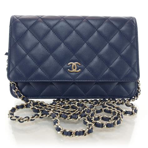 chanel woc navy blue|chanel handbags on chain.